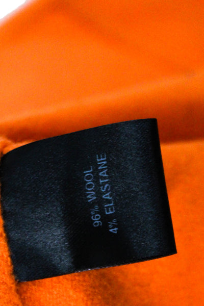 KaufmanFranco Womens Wool Unlined Zip Up Mini Skirt Orange Size 4