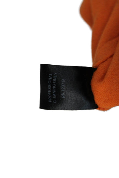 KaufmanFranco Womens Wool Unlined Zip Up Mini Skirt Orange Size 4