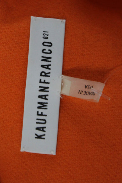 KaufmanFranco Womens Wool Unlined Zip Up Mini Skirt Orange Size 4