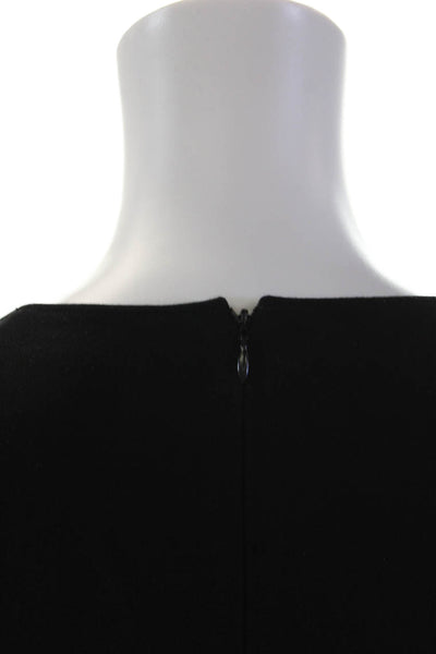 Derek Lam Womens Floral Print Short Sleeves Shirt Skirt Set Black Size 6/4