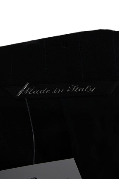 Canali Mens Two Button Notched Lapel Pinstriped Blazer Jacket; Navy Size IT 56L