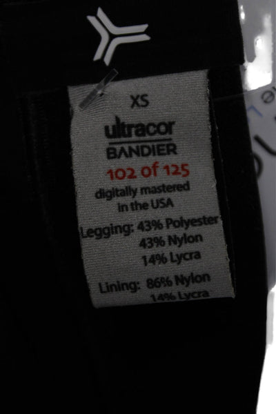 Ultracor Womens Printed High Rise Pull On Pants Leggings Black Combo Size XS