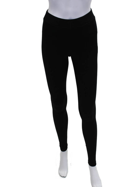 Vince Womens High Rise Pull On Pants Leggings Solid Black Size XS