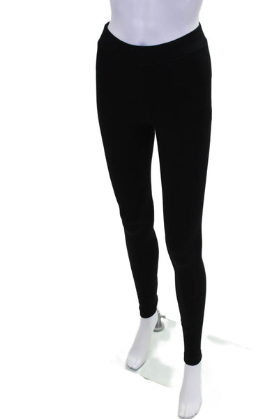 Vince Womens High Rise Pull On Pants Leggings Solid Black Size XS