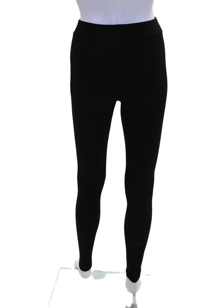 Vince Womens High Rise Pull On Pants Leggings Solid Black Size XS