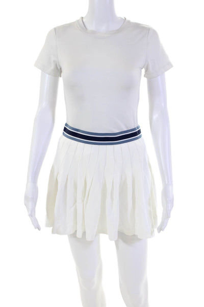 The Upside Womens Organic Cotton Polo Skirt + Pleated Skort Set White Size XS S