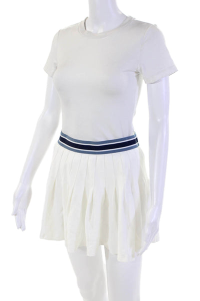 The Upside Womens Organic Cotton Polo Skirt + Pleated Skort Set White Size XS S