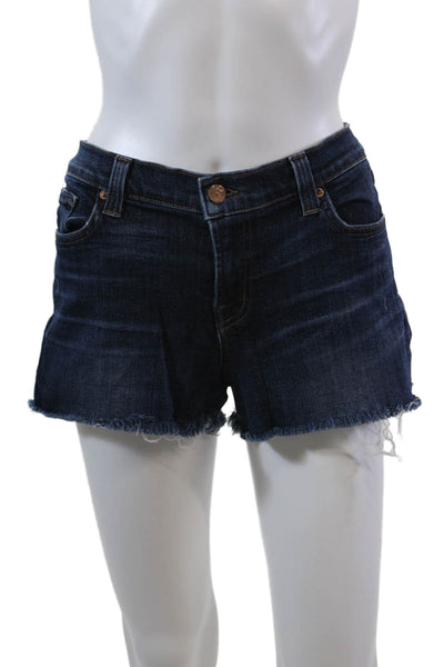 J Brand Womens Denim Low Rise Cut Off Shorts Tribute Blue Cotton Size 27