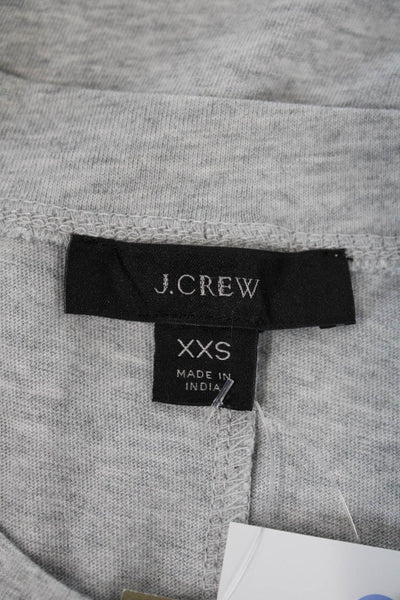 J Crew Womens Cotton Short Sleeve Casual Pullover T-Shirt Dress Gray Size 2XS