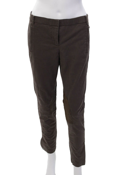 9/15 For Saks Fifth Avenue Womens Cotton High Rise Skinny Leg Pants Brown Sz 30