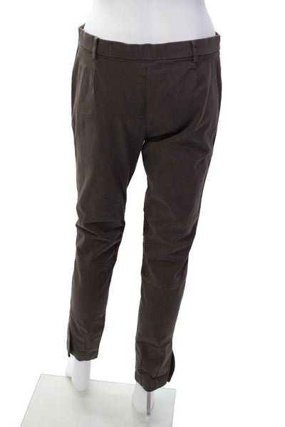 9/15 For Saks Fifth Avenue Womens Cotton High Rise Skinny Leg Pants Brown Sz 30