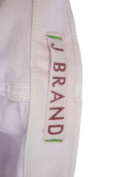 J Brand Womens Zipper Fly Mid Rise Skinny Ankle Jeans Pink Cotton Size 25