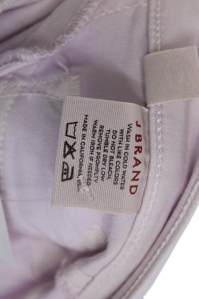 J Brand Womens Zipper Fly Mid Rise Skinny Ankle Jeans Pink Cotton Size 25