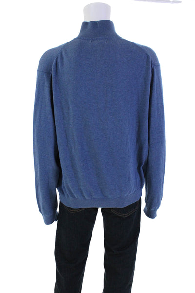 Vineyard Vines Women's Long Sleeves Quarter Zip Pullover Sweater Blue Size XXL