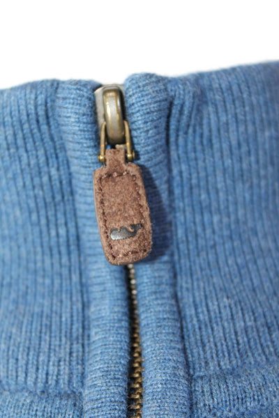 Vineyard Vines Women's Long Sleeves Quarter Zip Pullover Sweater Blue Size XXL