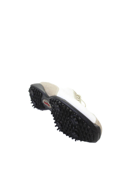 FootJoy Lo Pro Collection Womens Snakeskin Print Golf Shoes White Beige Size 9 M