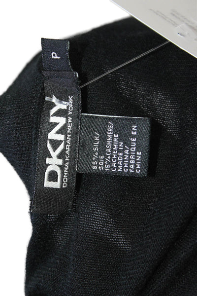 DKNY Womens Silk Blend V-neck Tie Front Short Sleeve Blouse Top Size P