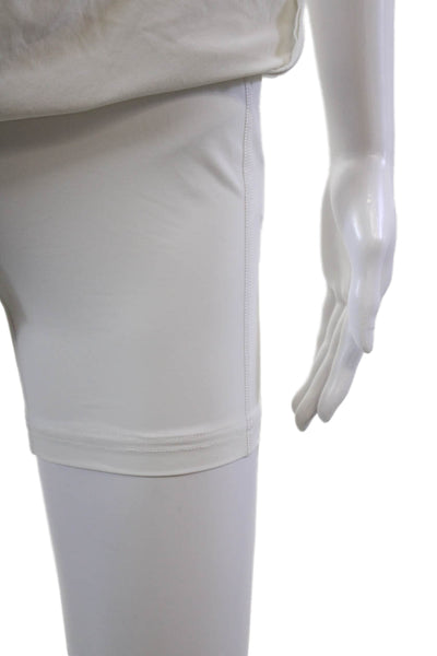 Outdoor Voices Womens Spandex Textured Lined Athletic Mini Skirt White Size S