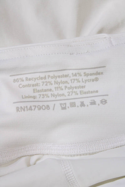 Outdoor Voices Womens Spandex Textured Lined Athletic Mini Skirt White Size S