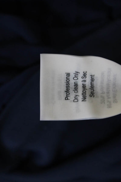 Alice + Olivia Womens Pleated Sheer Overlay Long Sleeve Mini Dress Blue Size 0