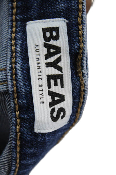 Bayeas Womens Cotton Dneim Five Pocket High-Rise Bootcut Jeans Blue Size 32