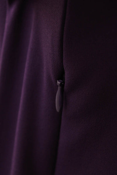 Vince Camuto Womens Short Sleeves Knee Length A Line Dress Purple Size 2