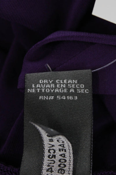 Vince Camuto Womens Short Sleeves Knee Length A Line Dress Purple Size 2