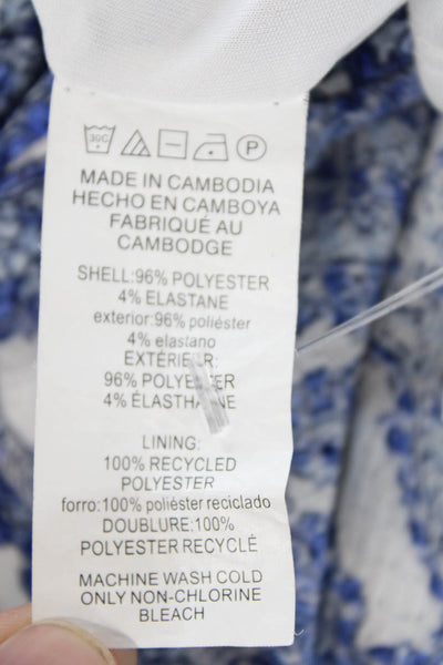 Michael Michael Kors Womens Paisley Print Maxi Dress Blue White Size Extra Small