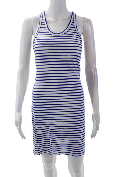 J Crew Womens Cotton Striped Casual Sleeveless Trapeze Dress White Size XS