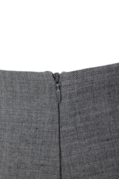 Sandro Paris Womens Zipped Wide Leg Pleated Cuffed Dress Pants Gray Size 30