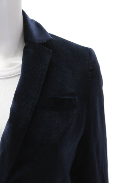 Set Urban Deluxe Womens Long Sleeve V-neck Collared Sleek Blazer Blue Size 2