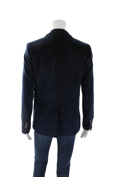 Set Urban Deluxe Womens Long Sleeve V-neck Collared Sleek Blazer Blue Size 2