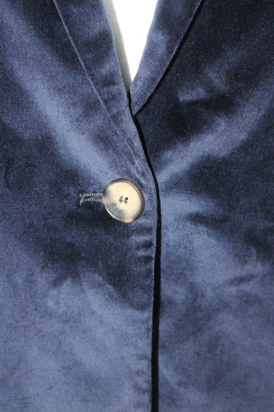 Set Urban Deluxe Womens Long Sleeve V-neck Collared Sleek Blazer Blue Size 2