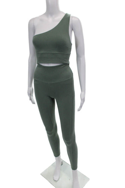 Sincerely Jules Womens Leggings Sports Bra Set Green Size Extra Extra Small