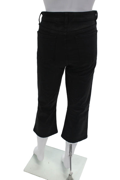 Joes Womens The Callie High Rise Coated Bootcut Cropped Jeans Black Size 29
