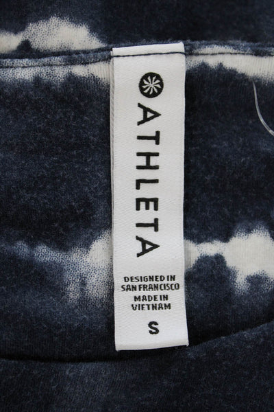Athleta Women's Sleeveless Round Neck Flare Mini Tie Dye Dress Blue Size S