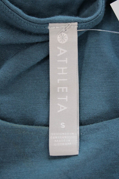 Athleta Women's Round Neck Sleevless Flare Casual Mini Dress Green Size S
