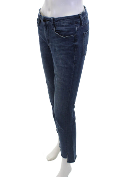 Frame Denim Womens Cotton Dark Wash Zippered Bootcut Jeans Blue Size 28