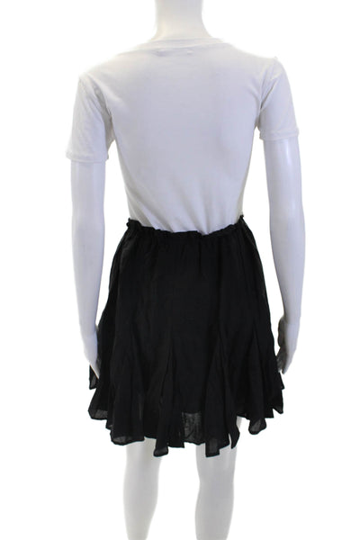 Sabina Musayev Womens Tied Stretch Flowy Casual Mini Skirt Black Size M