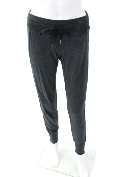 Lululemon Womens Mid Rise Drawstring Zipper Ankle Jogger Pants Gray Size 4