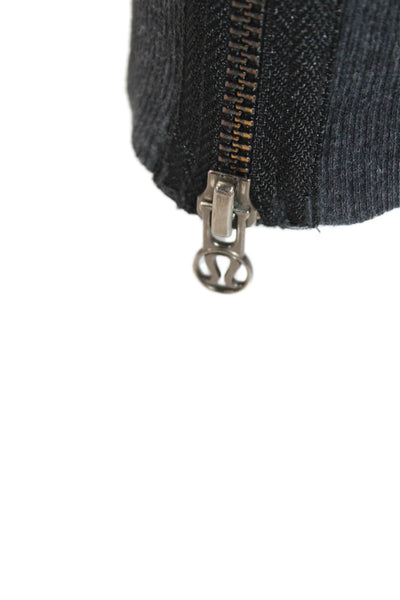 Lululemon Womens Mid Rise Drawstring Zipper Ankle Jogger Pants Gray Size 4