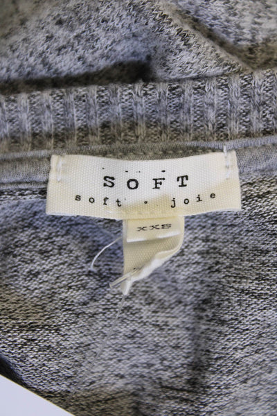 Soft Joie Womens 3/4 Sleeve Scoop Neck Asymmetrical Sweatshirt Gray Size 2XS