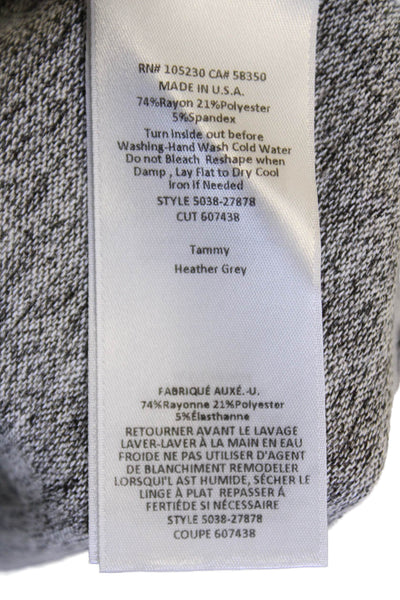 Soft Joie Womens 3/4 Sleeve Scoop Neck Asymmetrical Sweatshirt Gray Size 2XS