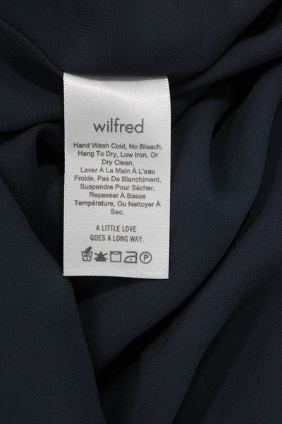 Wilfred Womens V-Neck Short Sleeve Tie Wrap Dress Size Dark Gray Size XS