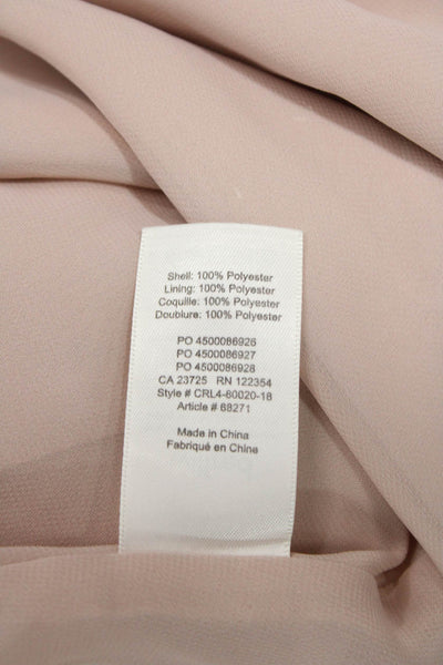 Wilfred Womens V-Neck Puff Shoulder Short Sleeve Wrap Lined Dress Blush Size XS
