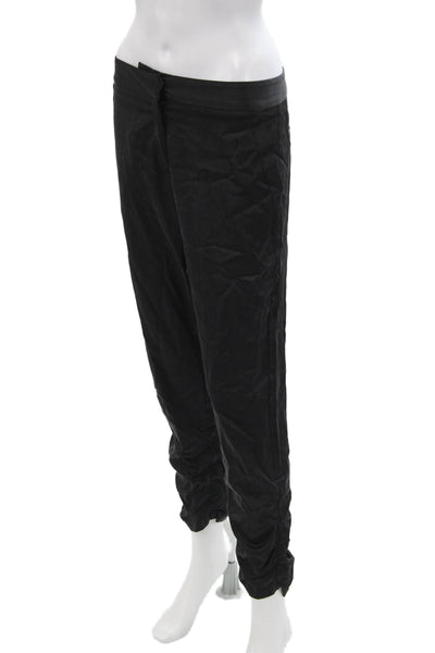 Daughters Of The Liberation Womens High Rise Ruched Ankle Pants Black Size 2