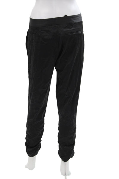 Daughters Of The Liberation Womens High Rise Ruched Ankle Pants Black Size 2