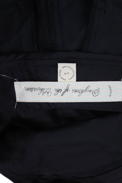 Daughters Of The Liberation Womens High Rise Ruched Ankle Pants Black Size 2
