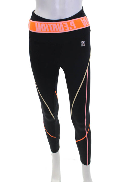 PE Nation Womens High Waist Multicolor Stitch Full Length Legging Black Size XS