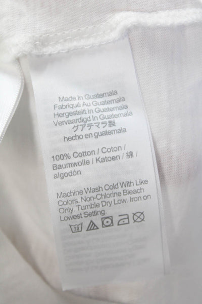 J Crew Womens Cotton Sleeveless V-neck Lined Casual Tank Top White Size L